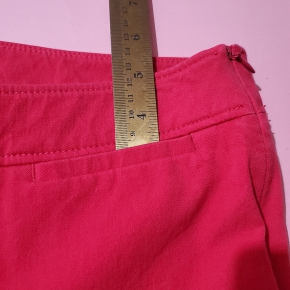 Talbots Petite Magenta Bright Pink Stright Leg Pants Work Professional Barbie - Picture 6 of 6